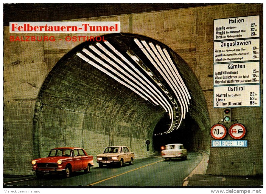 ! Moderne Ansichtskarte Felbertauern Tunnel, Autos, BMW, Voitures, Cars - Voitures De Tourisme