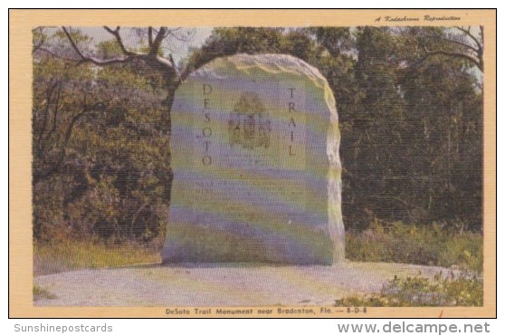 Florida Bradenton DeSoto Trail Monument Dexter Press - Bradenton