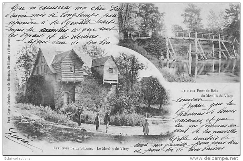 Saint Hilaire Du Harcouet       50      Pont  Et Moulin De Virey - Saint Hilaire Du Harcouet