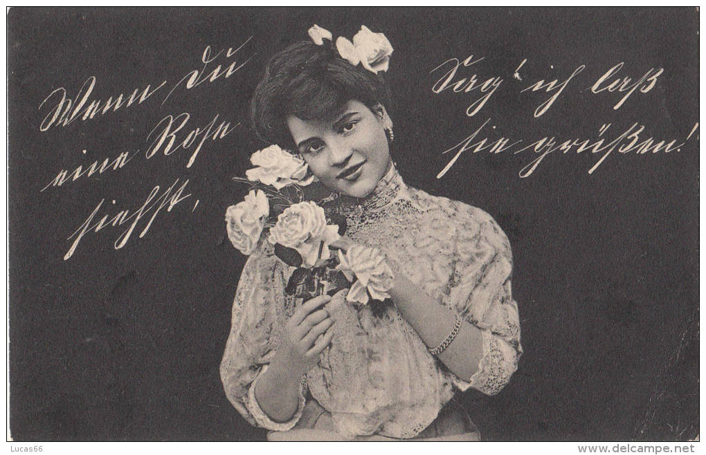 Old Swiss Postcard " Young Woman" - Autres & Non Classés