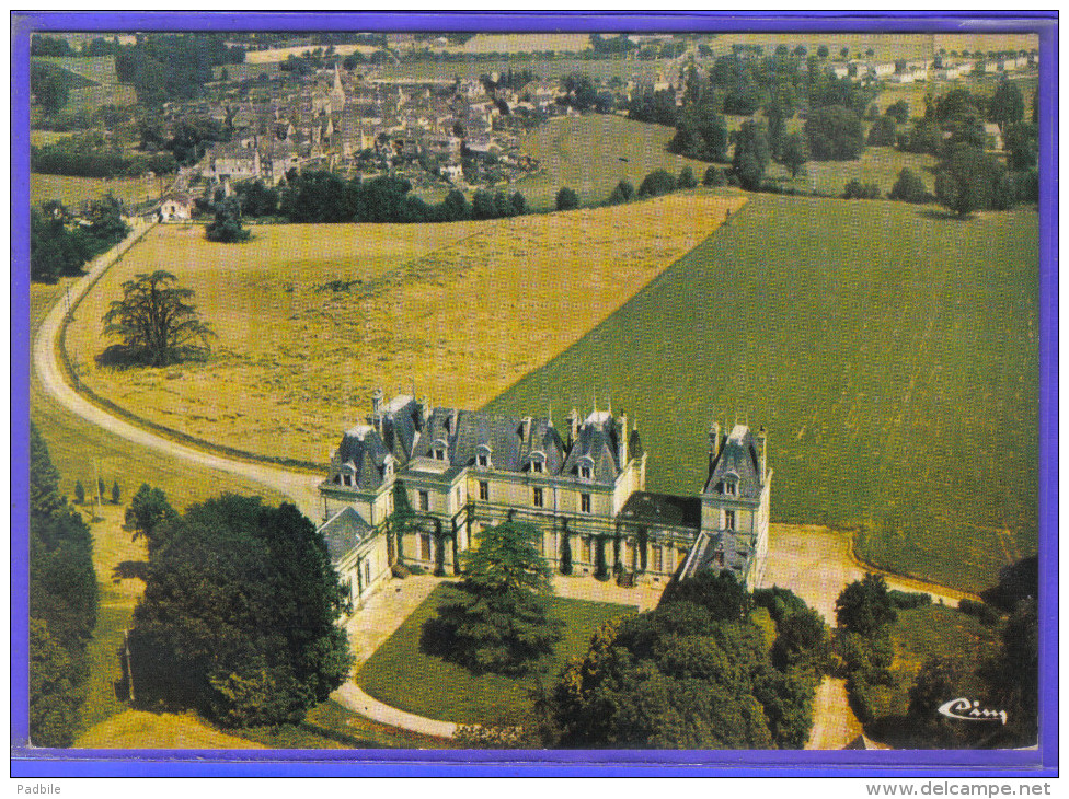 Carte Postale 49. Le Bourg-d´Iré  Et Le Chateau  Colonie De La Compagnie Des Wagons Lits Vue D´avion   Trés Beau Plan - Autres & Non Classés