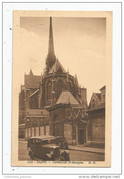 Cp , Automobiles , 21 , DIJON , Cathédrale SAINT BENIGNE , Vierge , N° 152 Delboy - Turismo