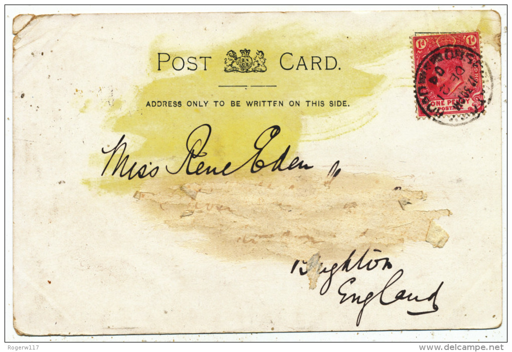 Victoria Falls, Series V, The First Fall, 1904 Postcard - Zambie