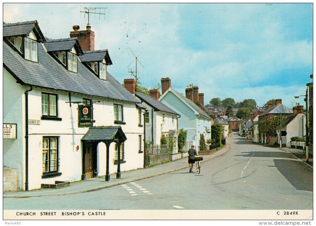 CHURCH STREET   BISHOP'S  CASTLE        (VIAGGIATA) - Shropshire