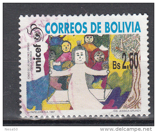 Bolivia 1997 Mi Nr 1344  50 Jaar Kinderhulp Verenigde Natien (UNICEF): - Bolivië