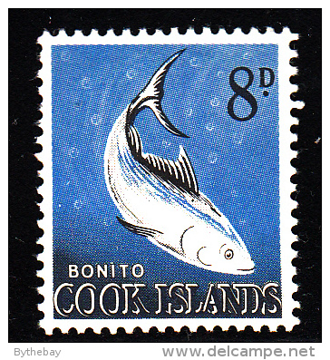 Cook Islands MH Scott #153 8p Bonito (fish) - Cook