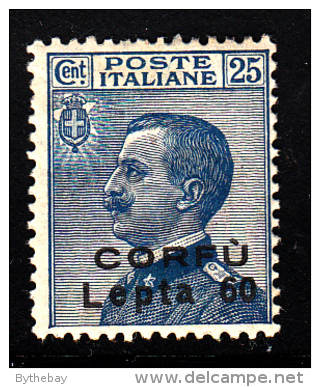 Corfu MH Scott #N10 60 L Surcharge On 25c Italian Postage Stamp - Corfou