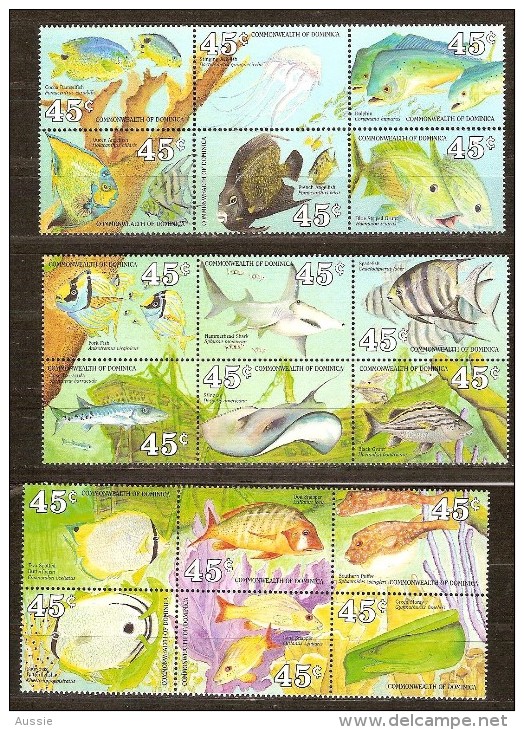 Dominica Dominique 1990 Yvertn&deg; 1187-1204 *** MNH Cote 90 FF Faune Poissons Vissen - Poissons