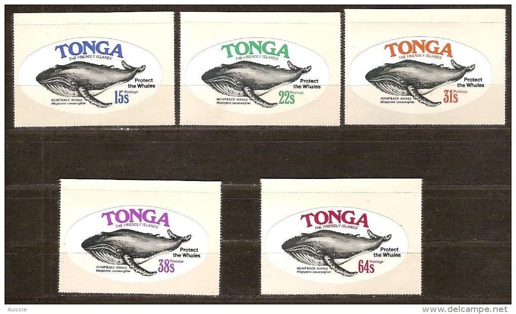 Tonga 1977 Yvertn° 402-406 *** MNH Cote 30 Euro Faune Marine Baleines - Tonga (1970-...)