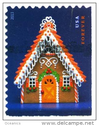 Etats-Unis / United States (Scott No.4820 - Maison Pain D'épice / 2013 / Gingerbread House) (o) P2 - Used Stamps