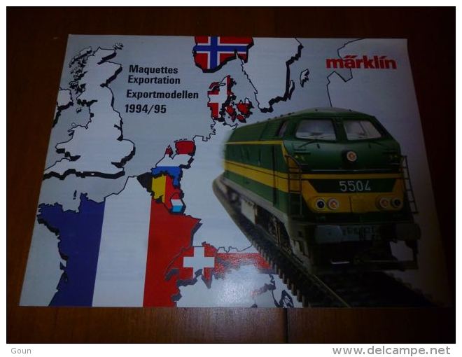 CB8 Catalogue Marklin Maquettes Exportation 1994/95 -  Train Wagon Modélisme - 16pages - Sncb - Francés