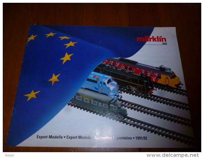 CB8 Catalogue Marklin Maquettes Exportation 1991/92 -  Train Wagon Modélisme - 16pages - Sncb - Français