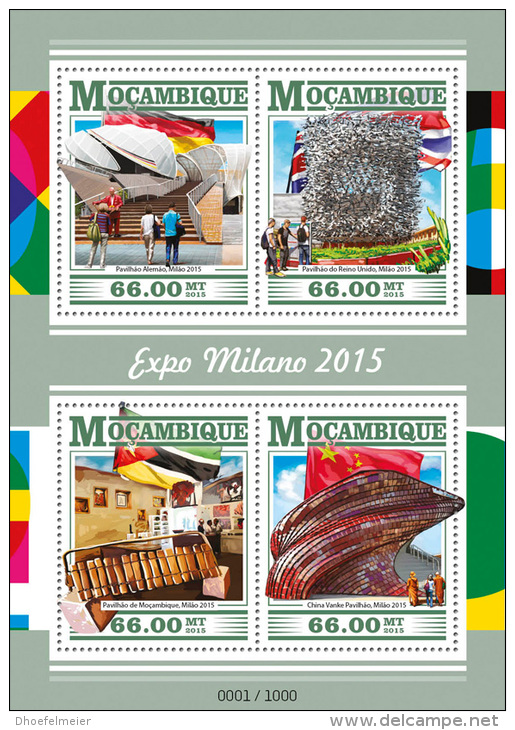 MOZAMBIQUE 2015 ** Expo Milano 2015 Mailand 2015 M/S - OFFICIAL ISSUE - A1549 - 2015 – Milan (Italy)