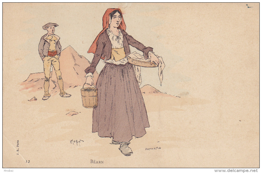 Illustrateur  MORIN Henri, Costume Béarn - Morin, Henri