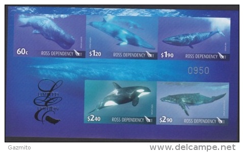 Ross 2010, Whales, LIMITED EDITION, 5val In BF - Unused Stamps