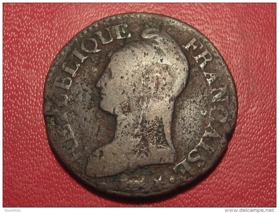 7399 France - 5 Centimes An 8/5, AA Metz Sur BB Strasbourg Dupré - 1795-1799 French Directory