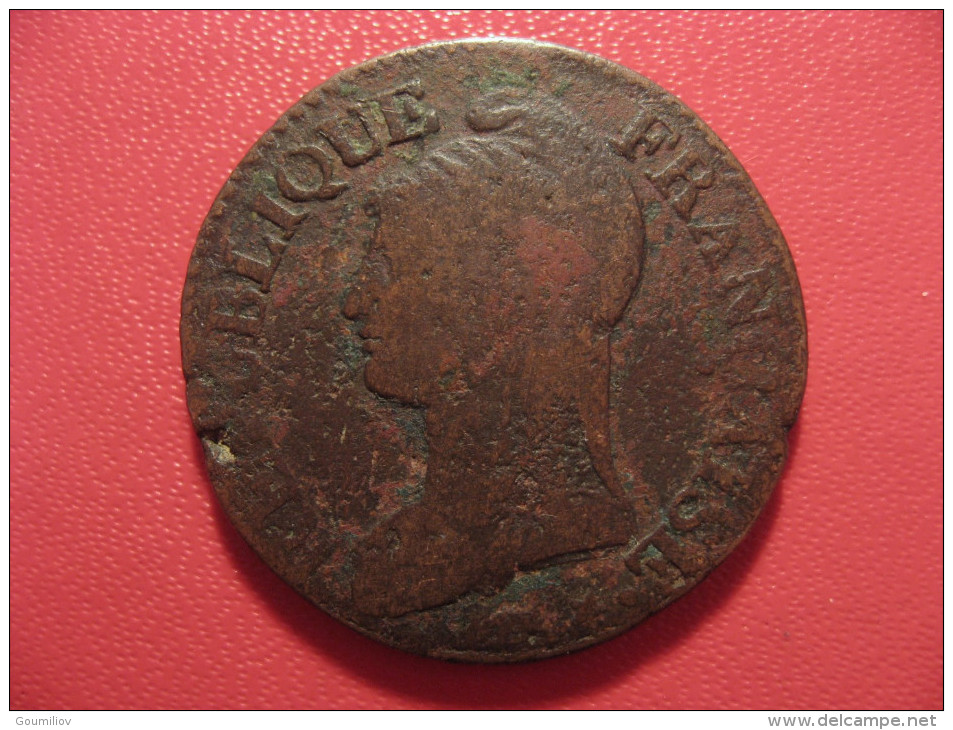 7399 France - 5 Centimes An 8/5, AA Metz Sur BB Strasbourg Dupré - 1795-1799 Directorio