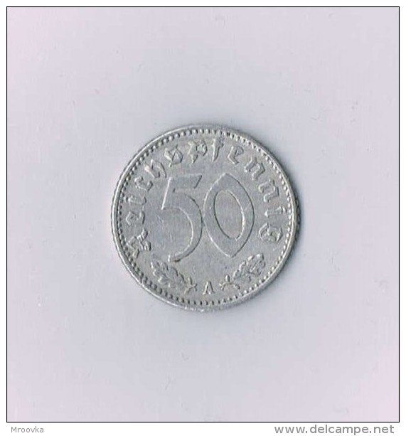 50 Reichspfennig 1940 A  - Svastika - 50 Reichspfennig