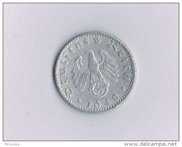 50 Reichspfennig 1940 A  - Svastika - 50 Reichspfennig
