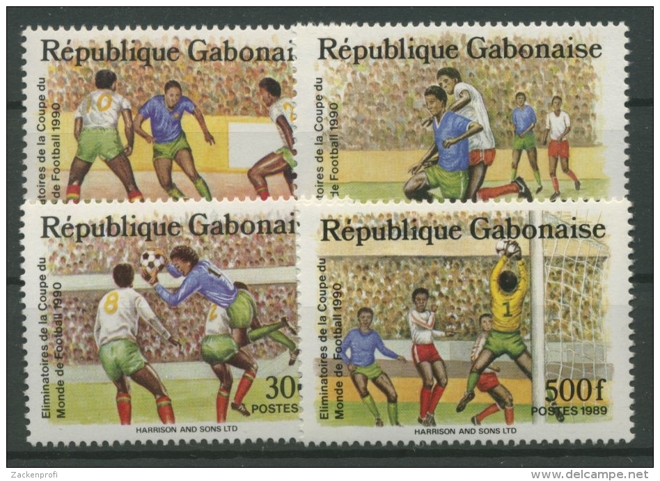 Gabun 1989 Fußball-WM Italien 1045/8 Postfrisch - Gabun (1960-...)