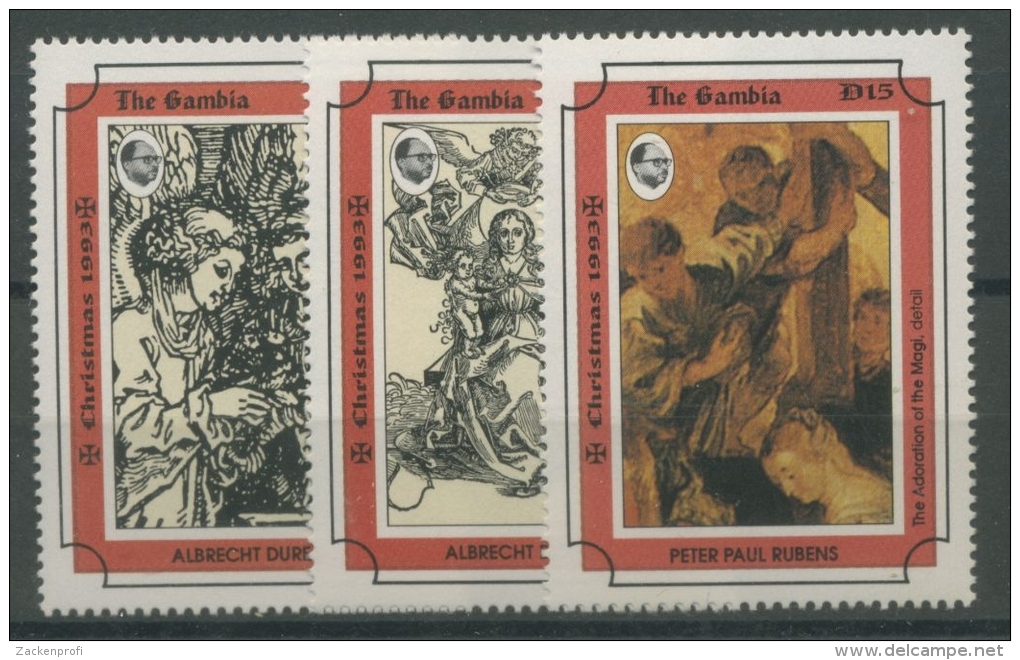 Gambia 1993 Weihnachten, Albrecht Dürer 1784/86 Postfrisch - Gambia (1965-...)