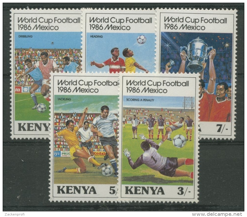Kenia 1986 Fußballweltmeisterschaft Mexiko 360/4 Postfrisch - Kenia (1963-...)