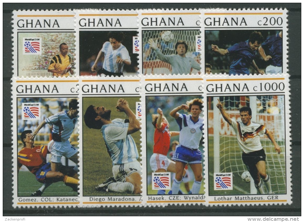 Ghana 1993 Fußball-WM USA 1884/91 Postfrisch - Ghana (1957-...)