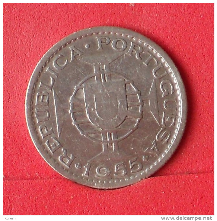 ANGOLA  10  ESCUDOS  1955  5 GRS - 0,720 SILVER KM# 73  -    (Nº12875) - Angola