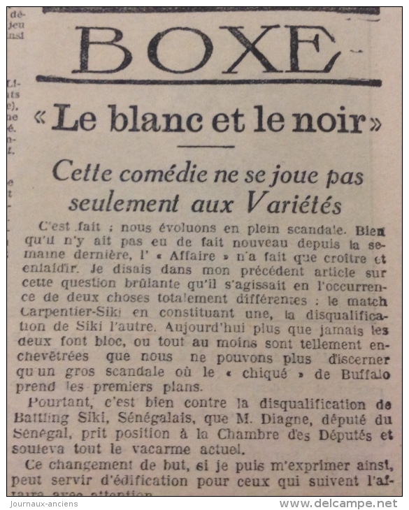 1922 LA PRÉPARATION OLYMPIQUE - RUGBY - BOXE LE BLANC ET LE NOIR - SIX JOURS DE NEW YORK - HOCKEY SUR GLACE - SPORTING