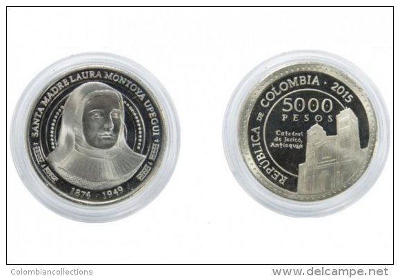 Lote 402, Colombia, 2015, Moneda, Coin, Santa Madre Laura, Saint, Jerico, Church - Colombia