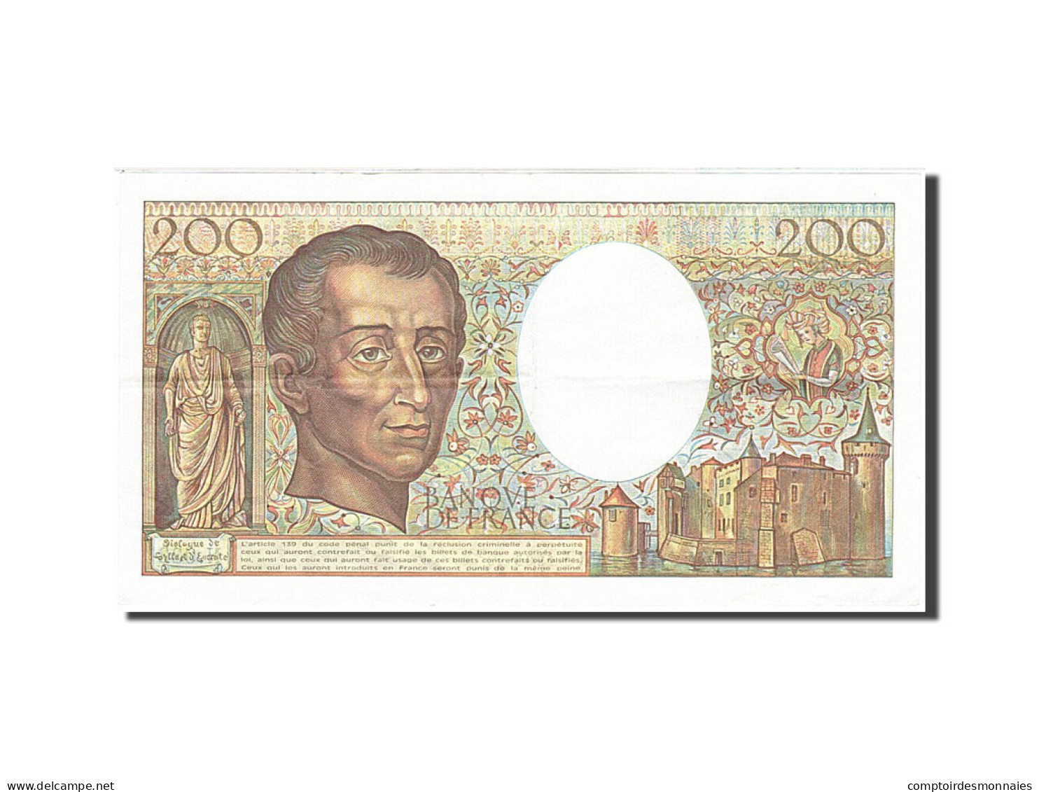 Billet, France, 200 Francs, 1981, 1985, TTB, Fayette:70.5, KM:155a - 200 F 1981-1994 ''Montesquieu''