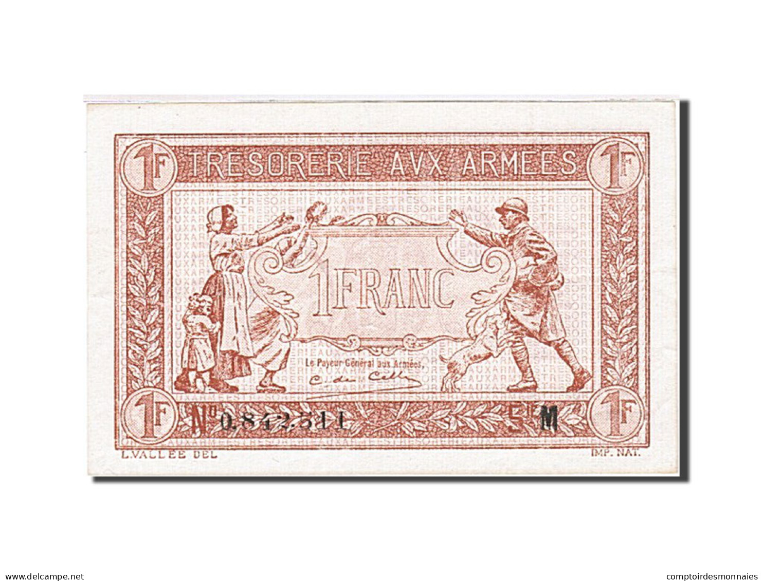 Billet, France, 1 Franc, 1917, 1917, SUP, Fayette:VF 3.13, KM:M2 - 1917-1919 Armeekasse