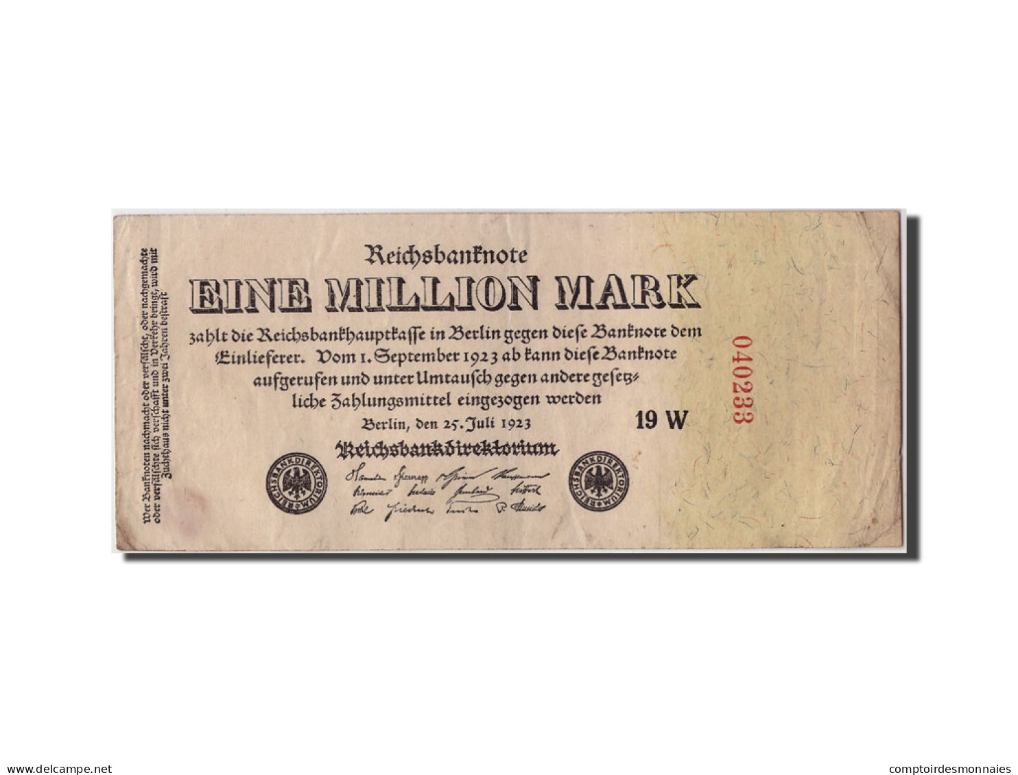 Billet, Allemagne, 1 Million Mark, 1923, 1923-07-25, KM:94, TTB - 1 Mio. Mark