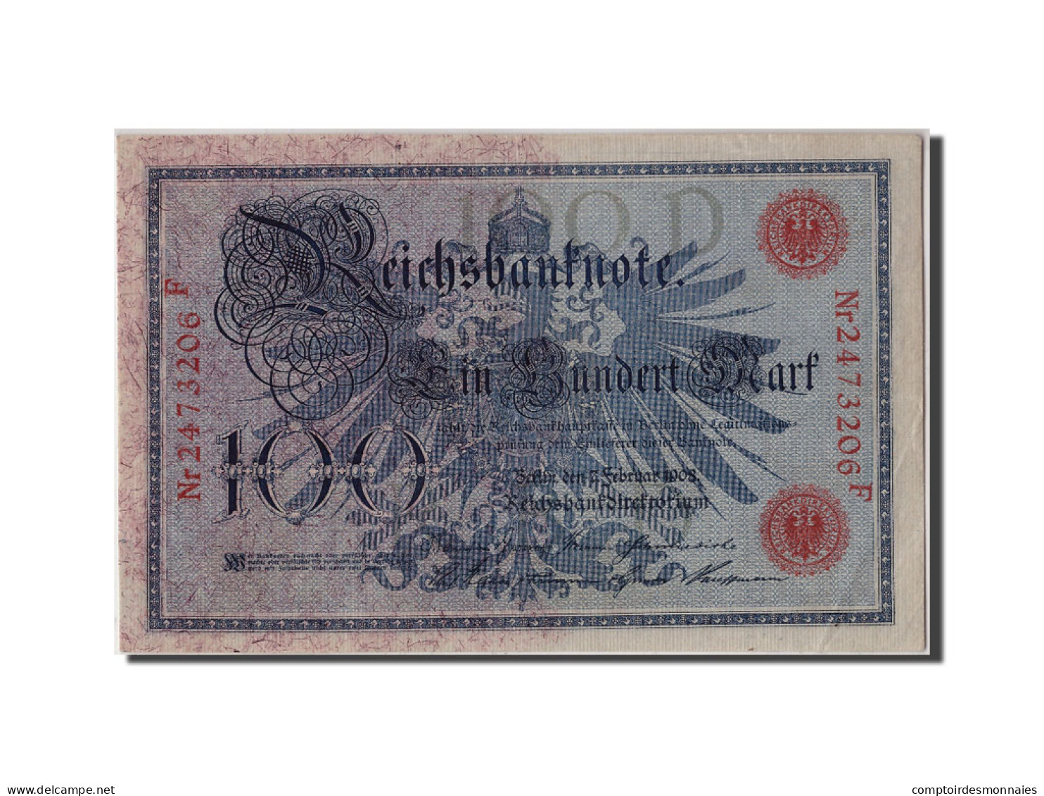 Billet, Allemagne, 100 Mark, 1908, 1908-02-07, KM:33a, TTB - 100 Mark