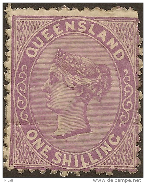 QUEENSLAND 1879 1/- Pale Lilac SG 145 HM* #QY125 - Nuevos