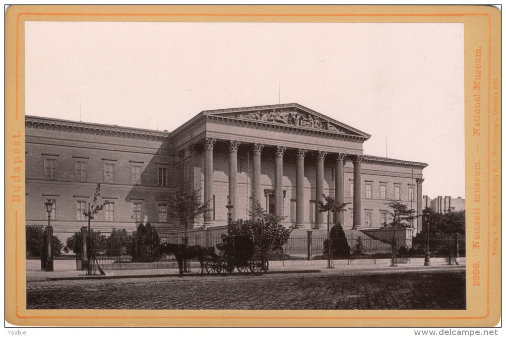 Budapest. Nemzeti Muzeum. - National-Museum. Verlag V. Römmler & Jonas K.S. Hof-Photogr. 1887 (?) - Antiche (ante 1900)