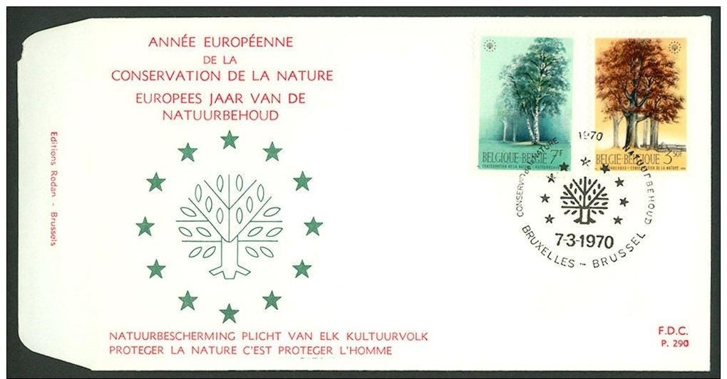 Belgien 1970  FDC 1583-1584 - European Ideas