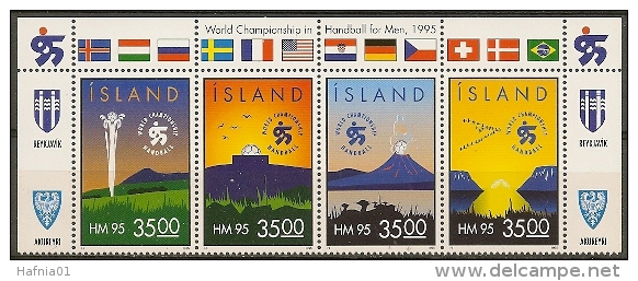 Iceland 1995 . World Champion Ship Handball. Michel  820-23 MNH. - Unused Stamps