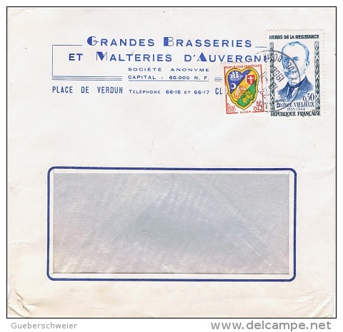 FR-L9 - FRANCE N° 1251 Héros De La Résistance Léonce Vieljeux Sur Lettre - 2. Weltkrieg