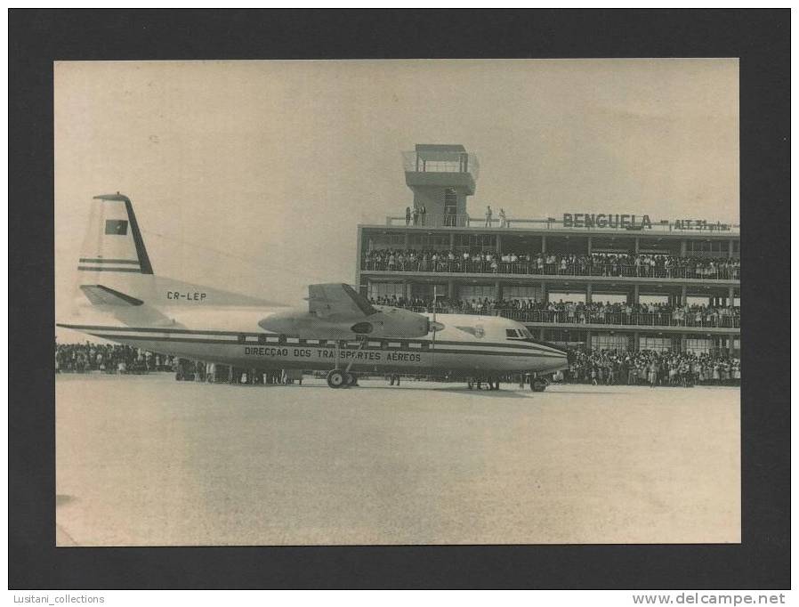 Postcard AIRPORT BENGUELA ANGOLA AIRPLANE F-27 DTA PORTUGAL AIRCRAFTS AFRICA - 1946-....: Moderne