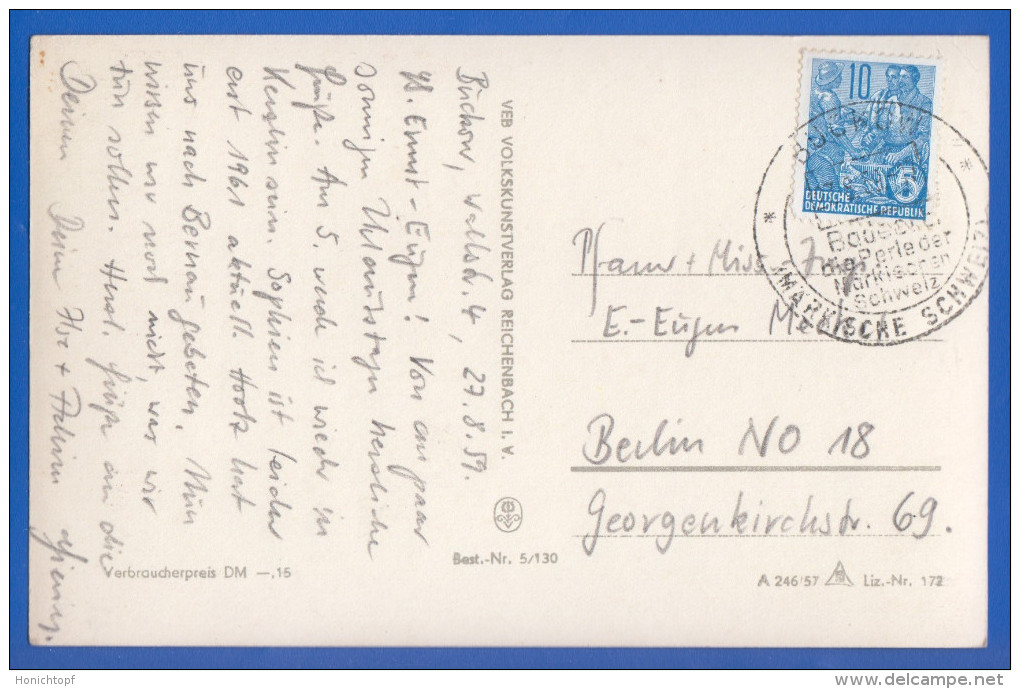 Deutschland; Buckow; Märkische Schweiz; See; Sonderstempel 1959 - Buckow