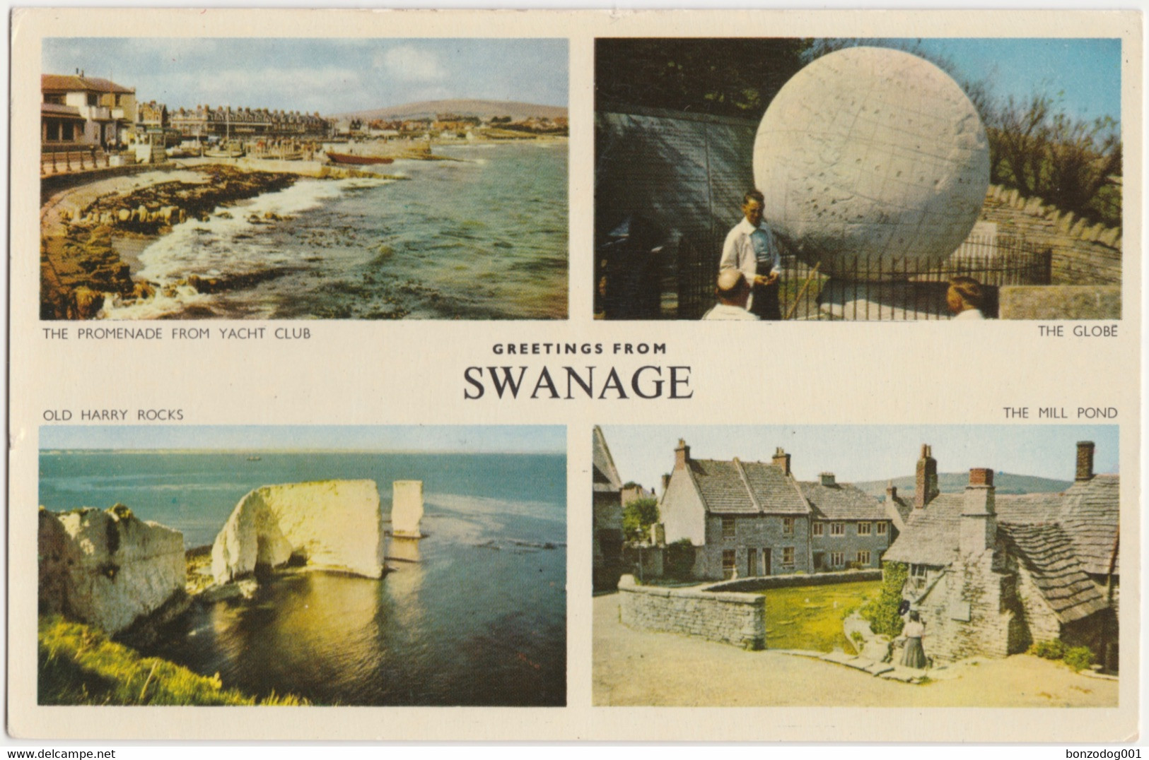 Swanage, Dorset Multiview. Old Harry Rocks, Globe, Mill Pond. Unposted - Swanage