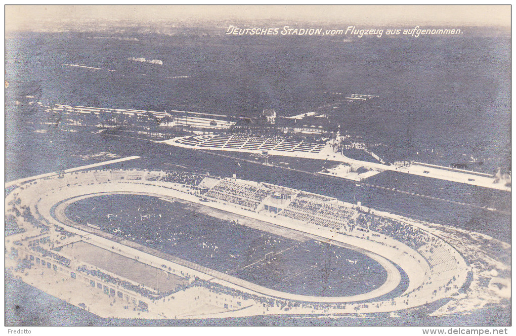 Berlin-Deutsches Stadion,vom Flugzeug Aus Aufgenommen. - Tegel