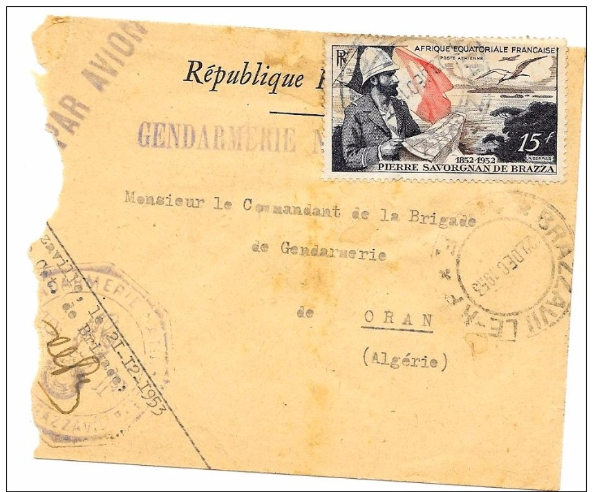 France- Colonies - Algérie  ; Timbres Différents ORAN - Présentation Sur Enveloppe (lot De 10 ) - Briefe U. Dokumente