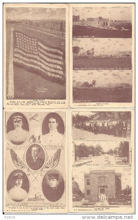 12 CARTES -  ETATS - UNIS -  U.S. NAVAL STATION - GREAT LAKES -  ILLINOIS - Autres & Non Classés