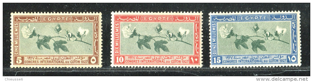 Egypte *  N° 115 à 117 - Conf. Du Coton - Neufs