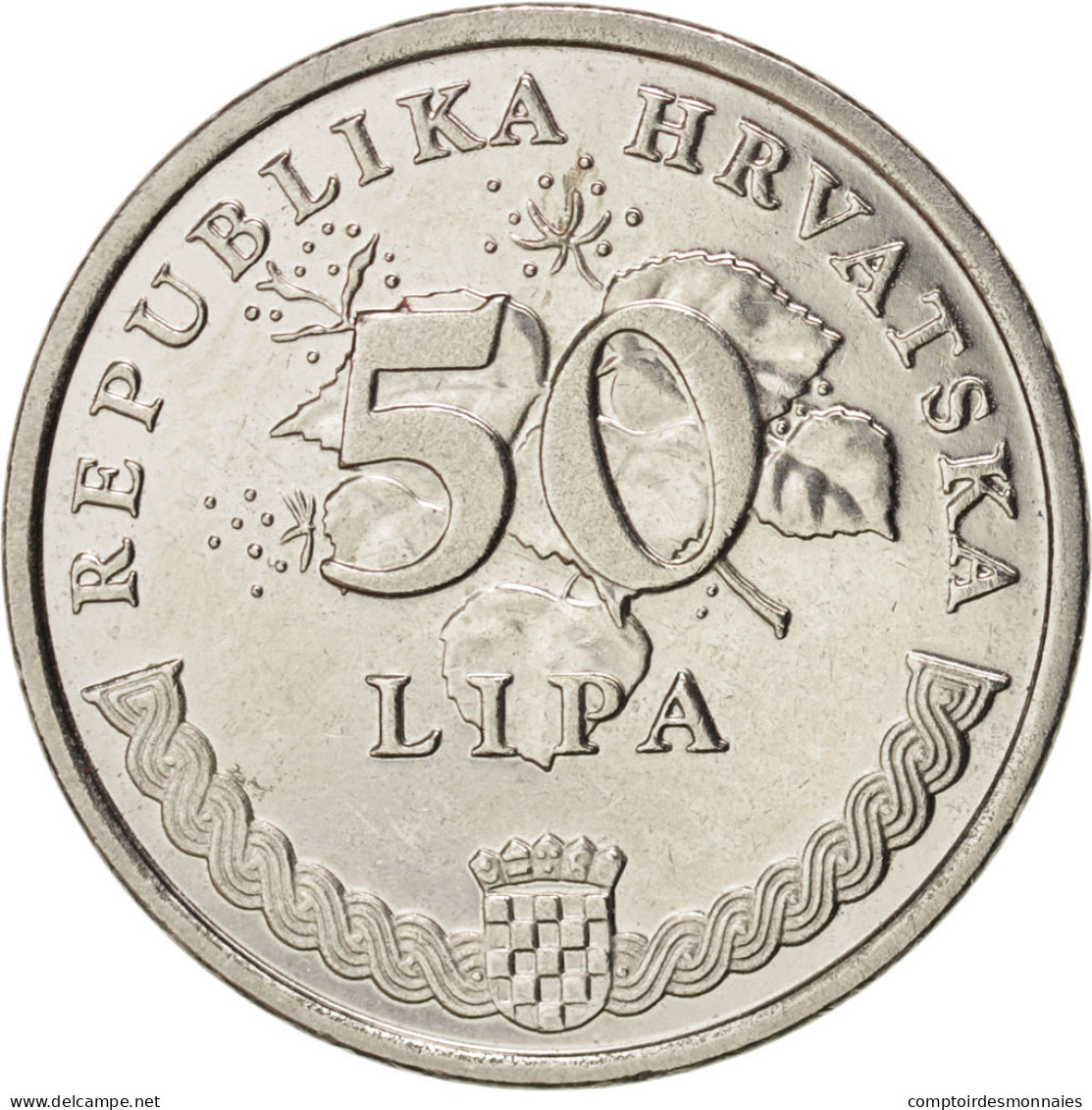 Monnaie, Croatie, 50 Lipa, 2007, SUP+, Nickel Plated Steel, KM:8 - Croatia