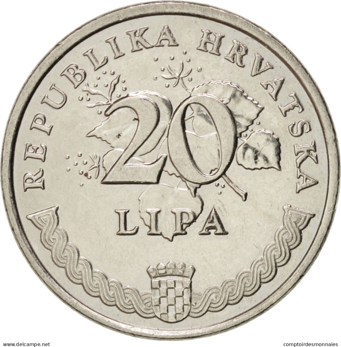 Monnaie, Croatie, 20 Lipa, 2007, SUP, Nickel Plated Steel, KM:7 - Croatia