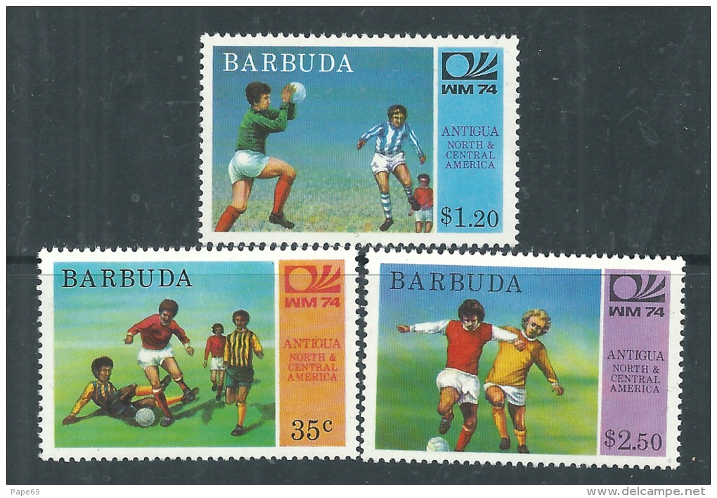 Barbuda  N° 165 / 67 XX "Munich '74" Coupe Du Monde De Football , Les 3 Valeurs Sans Charnière,TB - 1974 – Germania Ovest