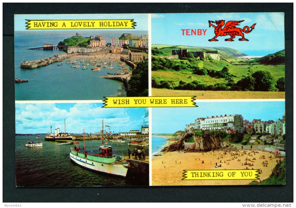 WALES  -  Tenby  Multi View  Unused Postcard As Scan - Pembrokeshire